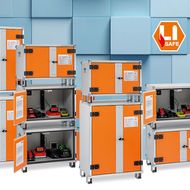 Modulares System für Akku-Lager- und -Ladeschränke