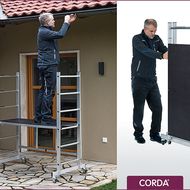 KRAUSE-Werk: Praktische Faltgerüste für Innen- und Außeneinsätze