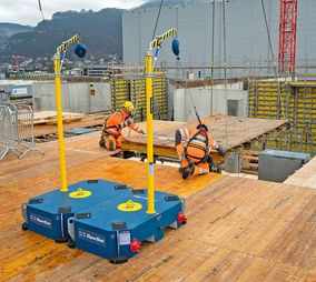 Absturzsicherung für Deckenschalung mit »Alpha Anchor«