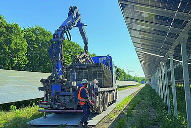 Belastbare Baustra&szlig;en  f&uuml;r Solarparks