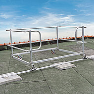 Flexibler Seitenschutz auf Rollen