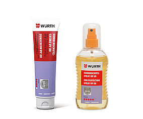 Würth stellt zwei Lösungen vor: Spray und Schutzcreme