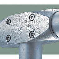 Eloxierte Alu-Rohrverbinder f&uuml;r Gel&auml;nder im Freien 