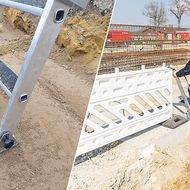 Neue Stufenleiter für Baugruben 