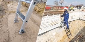 Neue Stufenleiter für Baugruben 